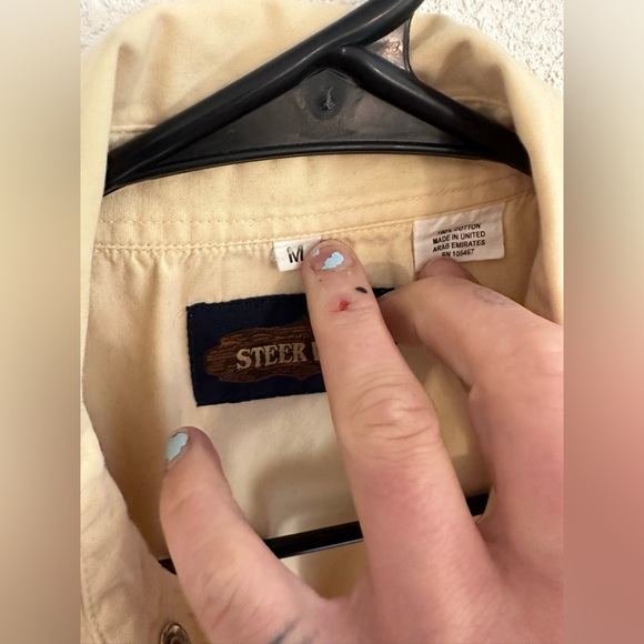 Pale Yellow Vintage Western Button Up Tank - Picture 6 of 7